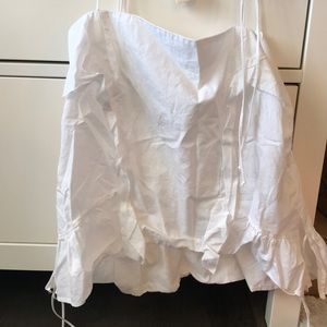 Zara while blouse